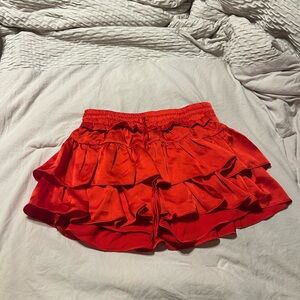 Day + Moon red skirt